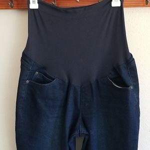 A-Glow Maternity Dark Wash Crop Jean's